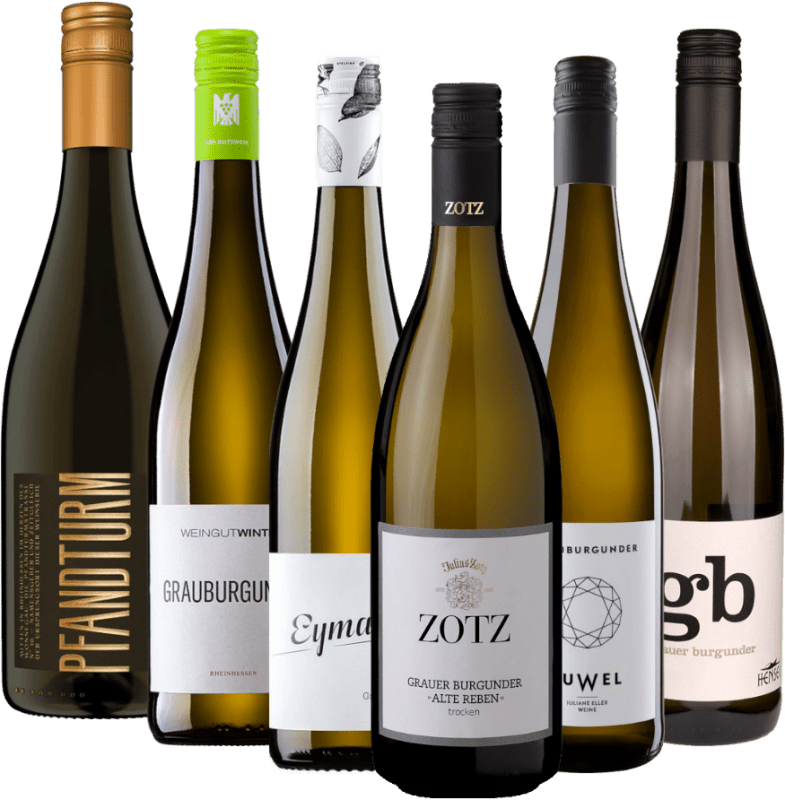 6x druesortspakke – Grauburgunder-bestseller fra Tyskland