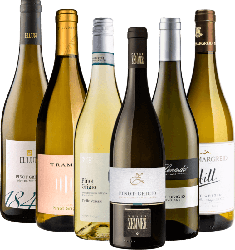 Mousserende Pinot Grigio-hvidvine fra Italien - 6x smagningspakke
