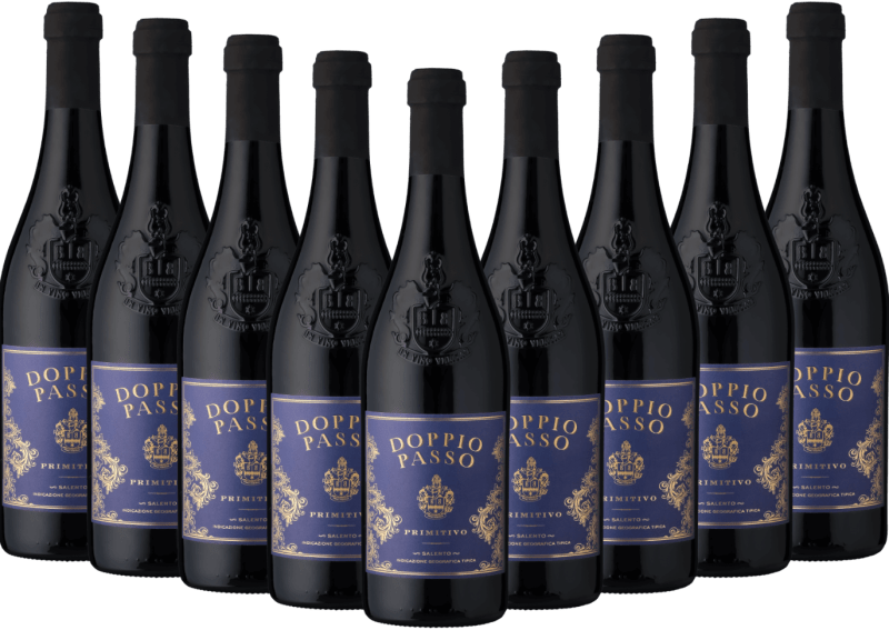 9er Vorteils-Weinpaket - Doppio Passo Primitivo - Carlo Botter