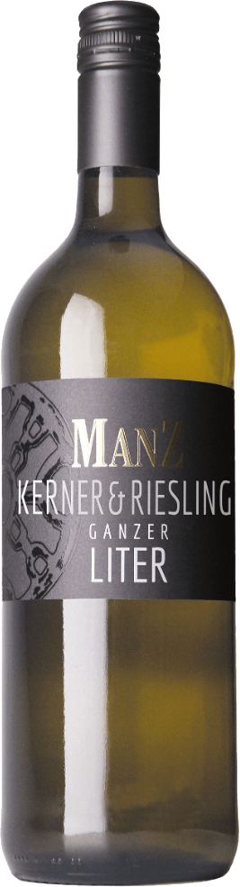 Vorschau: 12x Vorteils-Weinpaket Kerner & Riesling ganzer Liter fruchtig - Weingut Manz