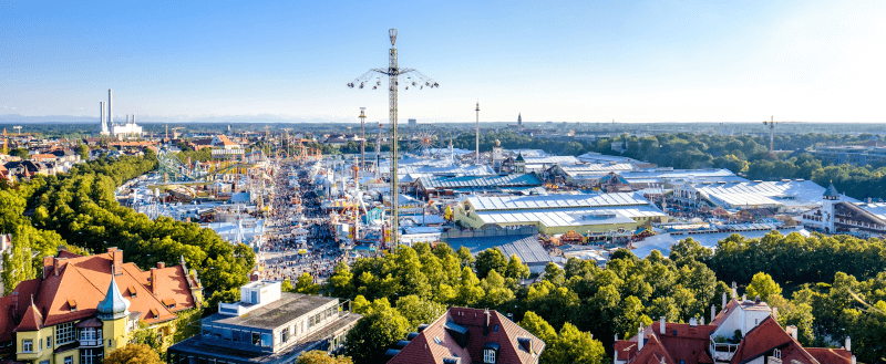 Kafer på Oktoberfest Udsigt fra oven
