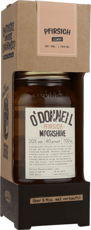 Pfirsich Likör mit Ausgießer - O'Donnell Moonshine