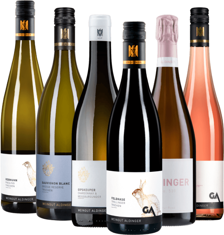 Spændende vine fra vingården Aldinger - 6x introduktionspakke